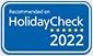 Recommended on HolidayCheck Certificate