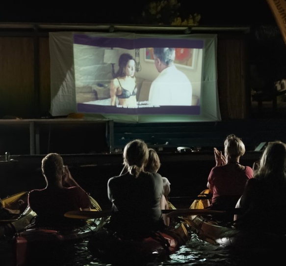 Kayak Cinema under the stars